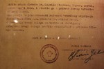 Nalog Jakova Blaževića za uhićenje Stepinca.